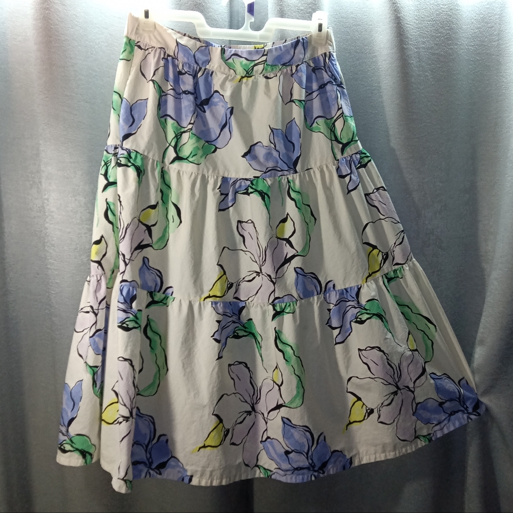 White Floral Maxi Skirt